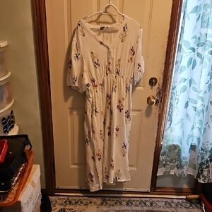 Roots Cream Floral Maxi Dress